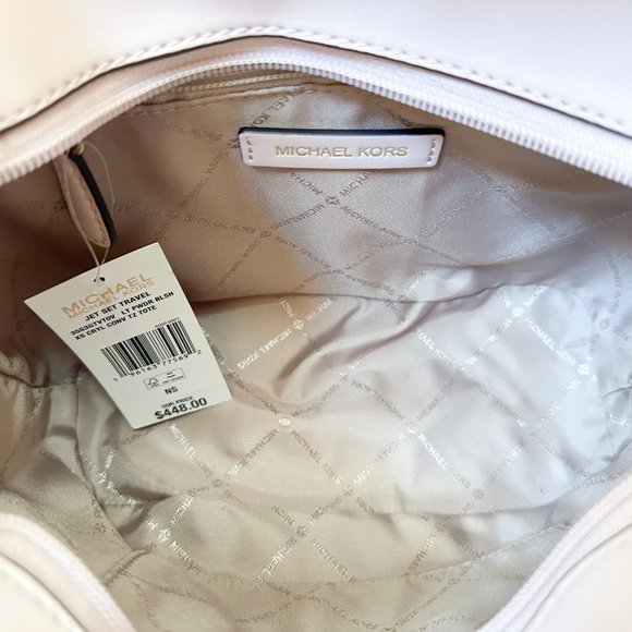 Michael Kors Jet Set Travel XS Carryall Tote Crossbody Bag MK Pink Miami - Picture 7 of 11